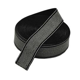 Guma ozdobna 214 ( 4 cm) czarna/srebro  