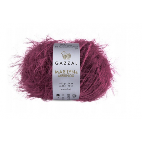 Włóczka  Marylin & Merinos 8267 Gazzal    bordo