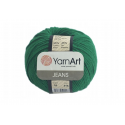 Włóczka JEANS YarnArt kol 52 butelkowa    zieleń