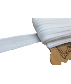 Guma ozdobna lamówkowa 4cm  biała 