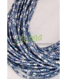 Rzemień szyty 7/70 kwiaty niebieskie 