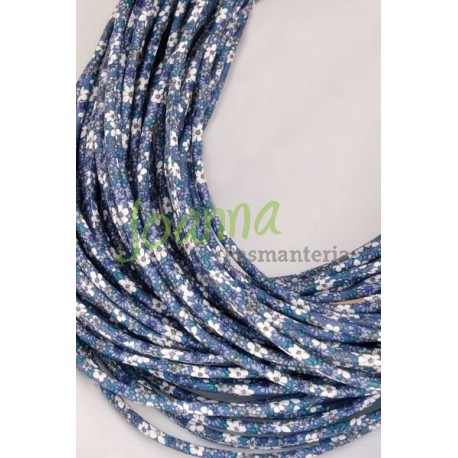 Rzemień szyty 7/70 kwiaty niebieskie 