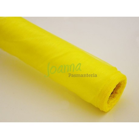 Organza obszywana,żółty 0,38x9m 1szt 