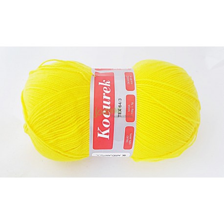 Włóczka  Kocurek nr. 33-2226 cytryna 