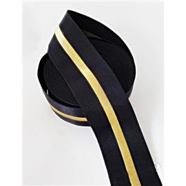 Guma ozdobna 104 (5cm) czarna ze złotym 