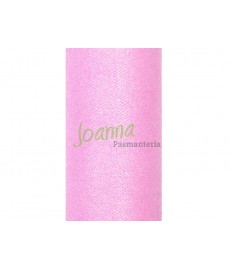 Tiul glittery, j.różowy 0,15x9m 1szt 