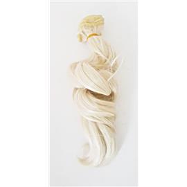 Włosy do lalek Falowane 15cm BLOND SREBR 