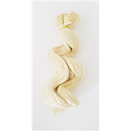 Włosy do lalek Falowane15cm LODOWY BLOND 