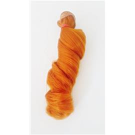 Włosy do lalek Kręcone 15cm RUDE 