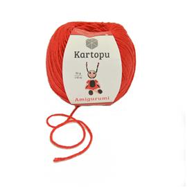 Włóczka  AMIGURUMI k. 150 czerwony KARTOPU
