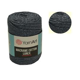 Włócz.MACRAME COTTON Lurex 730 jeans3mm 