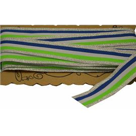 Taśma lampasow.082/3cm ziel-biał-gran-sr 