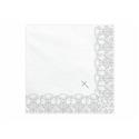 Serwetki Komunijne z ornamen.srebr 33x33 