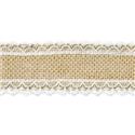Taśma jutowa z koronką szer 5 cm TJ3-5